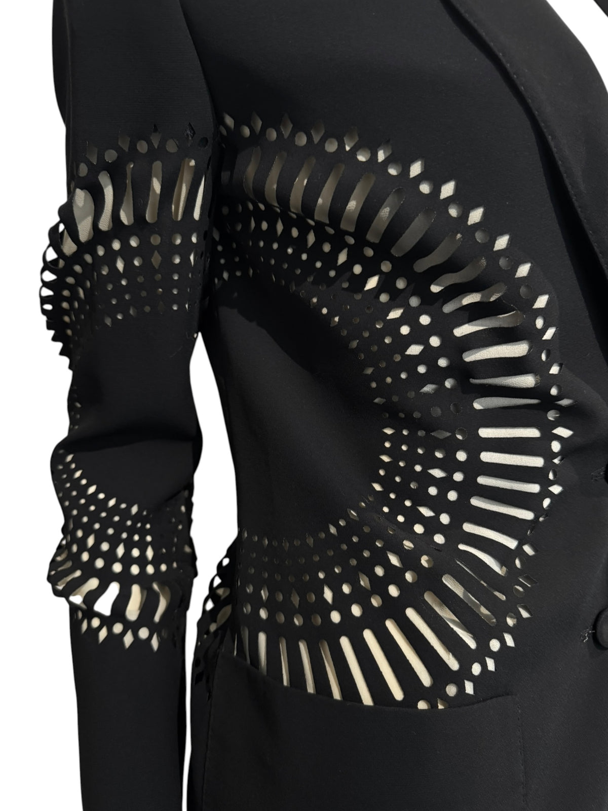 GIANFRANCO FERRÉ SS2004 BLACK CUT OUT BLAZER