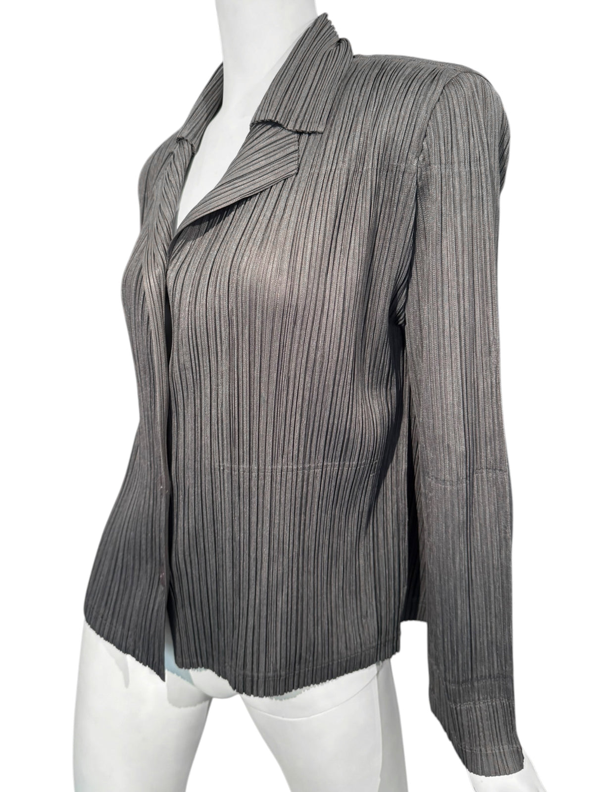 PLEATS PLEASE ISSEY MIYAKE FW2014 GREY PLEATED JACKET