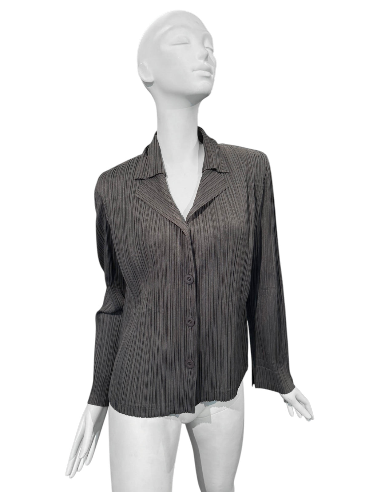 PLEATS PLEASE ISSEY MIYAKE FW2014 GREY PLEATED JACKET