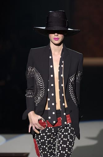 GIANFRANCO FERRÉ SS2004 BLACK CUT OUT BLAZER