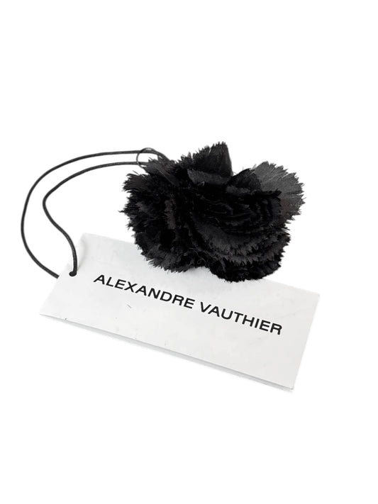 ALEXANDRE VAUTHIER 2020s BLACK SILK FLOWER BROACH