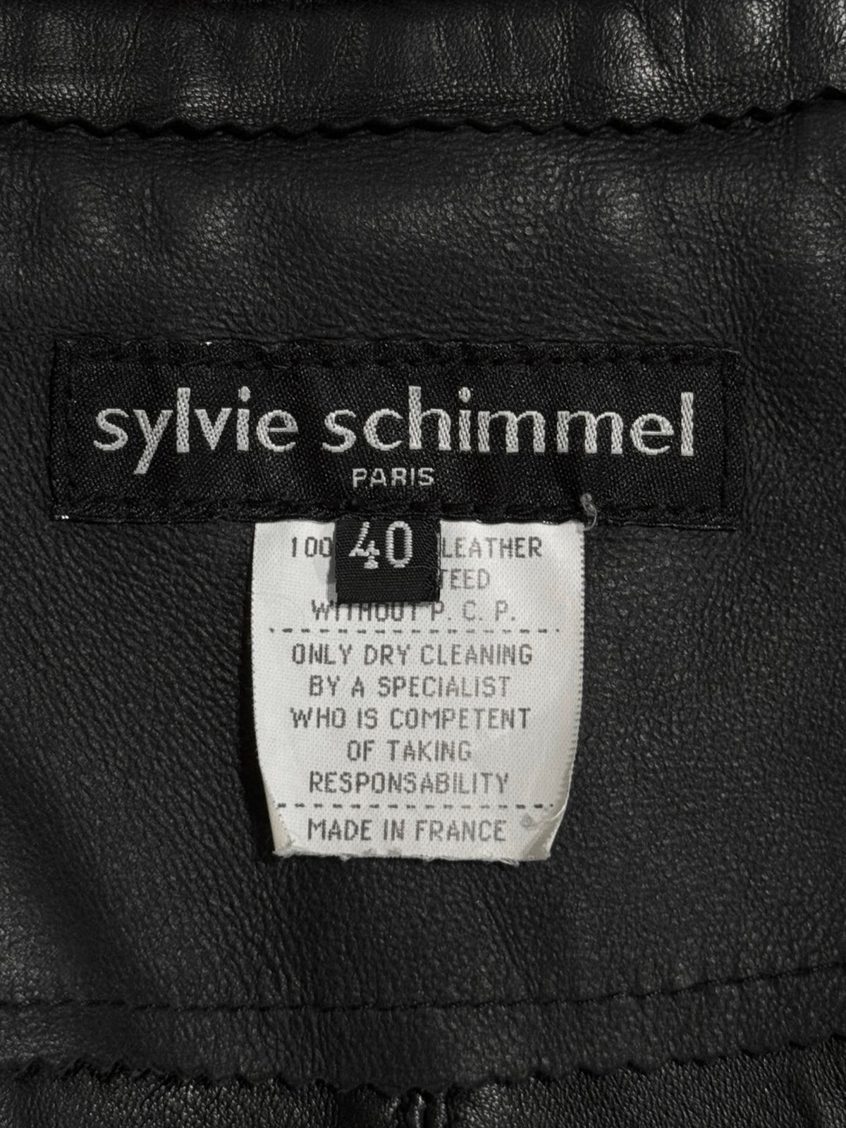 SYLVIE SCHIMMEL 2000s BLACK LEATHER MULTI-ZIP JACKET