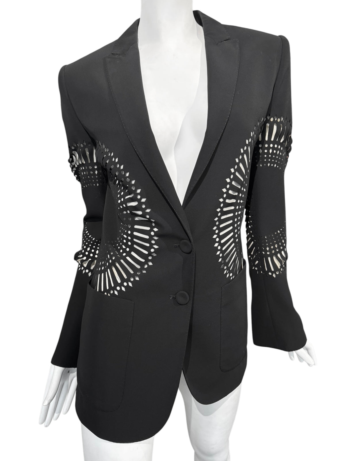 GIANFRANCO FERRÉ SS2004 BLACK CUT OUT BLAZER