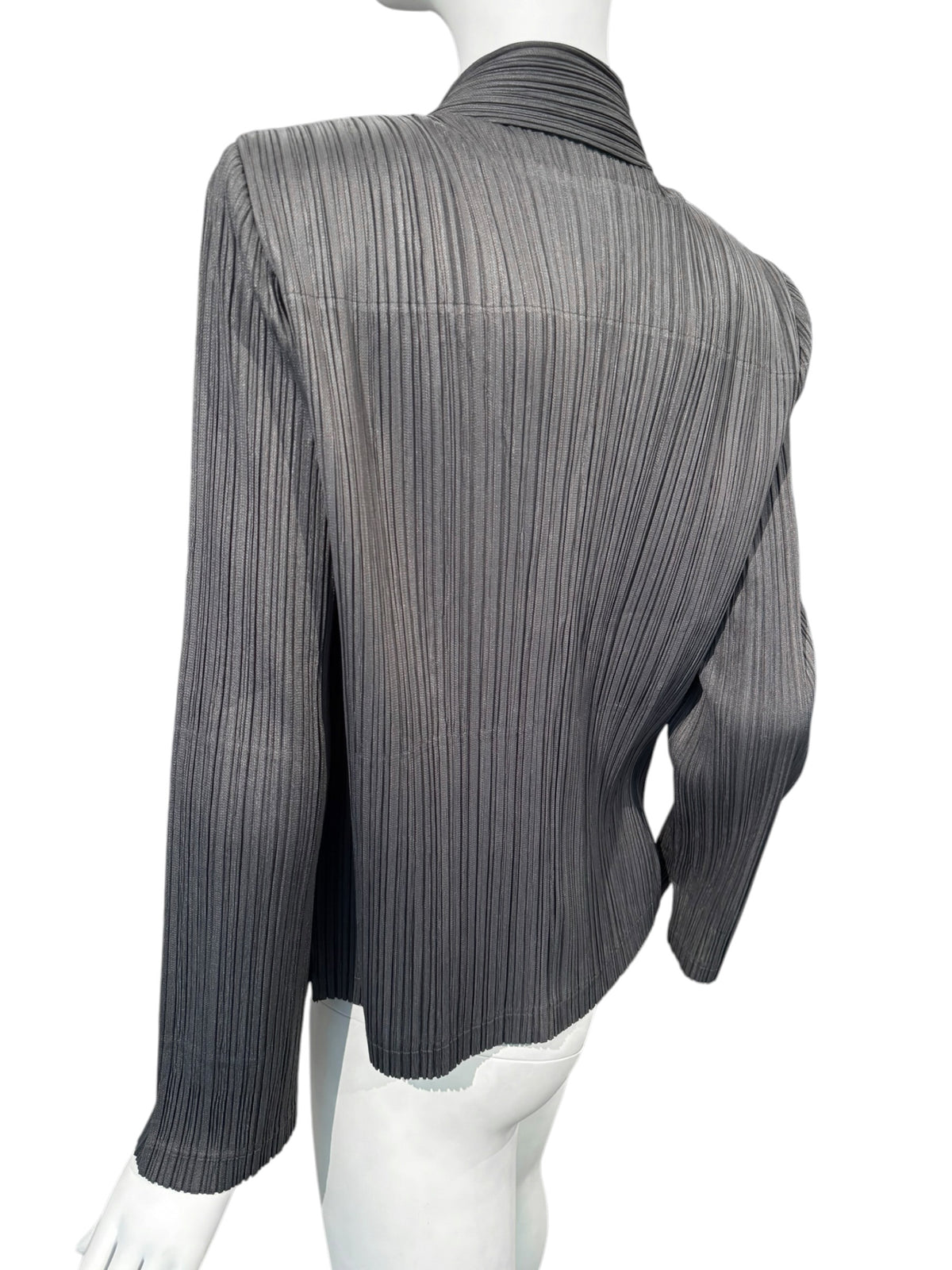PLEATS PLEASE ISSEY MIYAKE FW2014 GREY PLEATED JACKET