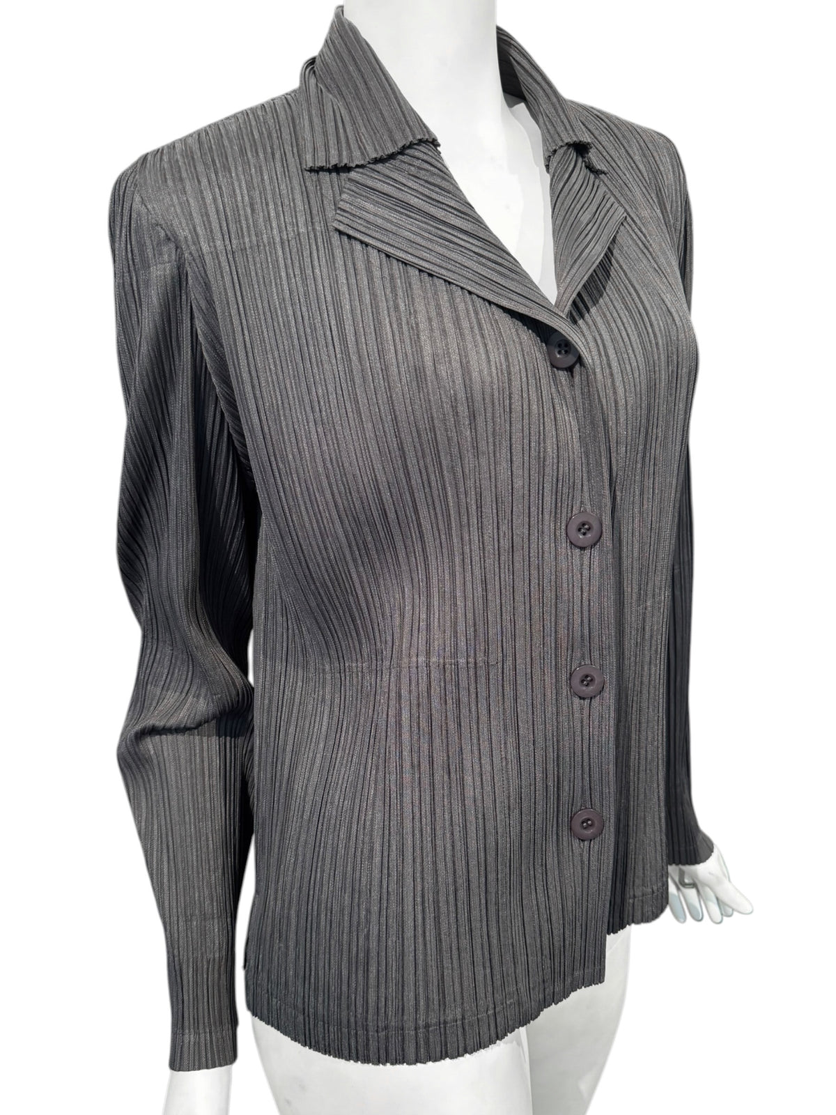 PLEATS PLEASE ISSEY MIYAKE FW2014 GREY PLEATED JACKET