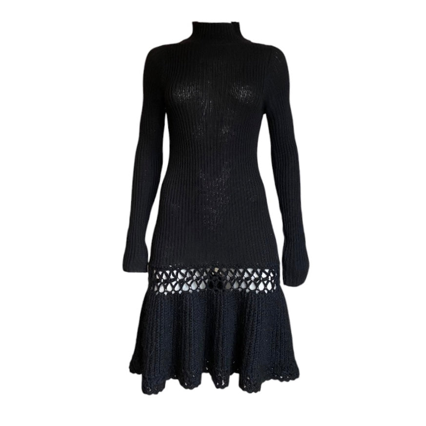 PLEIN SUD JEANIUS 2010s BLACK MOHAIR DRESS