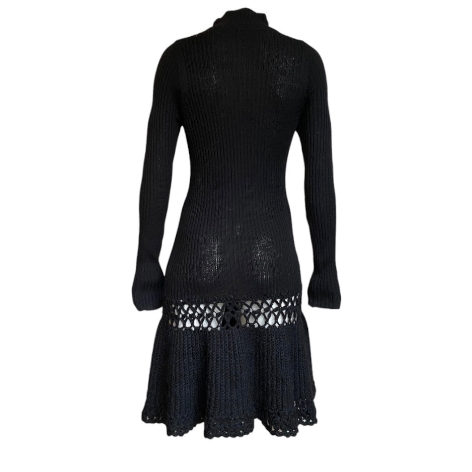 PLEIN SUD JEANIUS 2010s BLACK MOHAIR DRESS